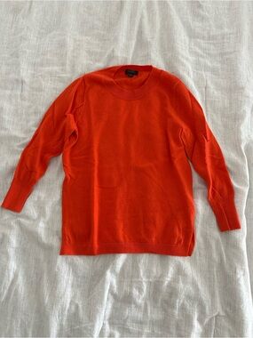 J. Crew Women's Crewneck Sweater in Bright Orange